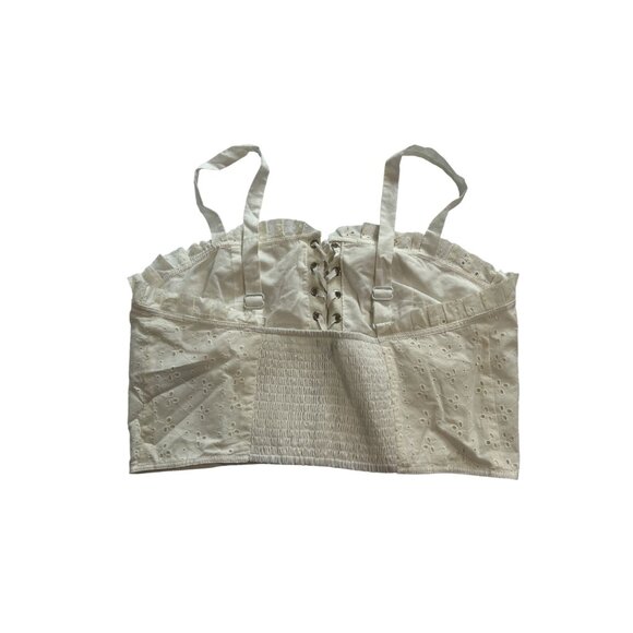 Urban Outfitters Ecote Brittney Eyelet Lace-Up Top in White - Picture 3 of 4